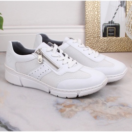 Deportivas mujer cómodas blancas Rieker M0100-80 blanco 5