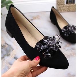 Bailarinas de mujer en ante negro con cristales T.Sokolski W23-464 6