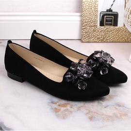 Bailarinas de mujer en ante negro con cristales T.Sokolski W23-464 7
