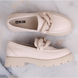 Big Star tacones y mocasines plataforma con cadena beige LL274581 6