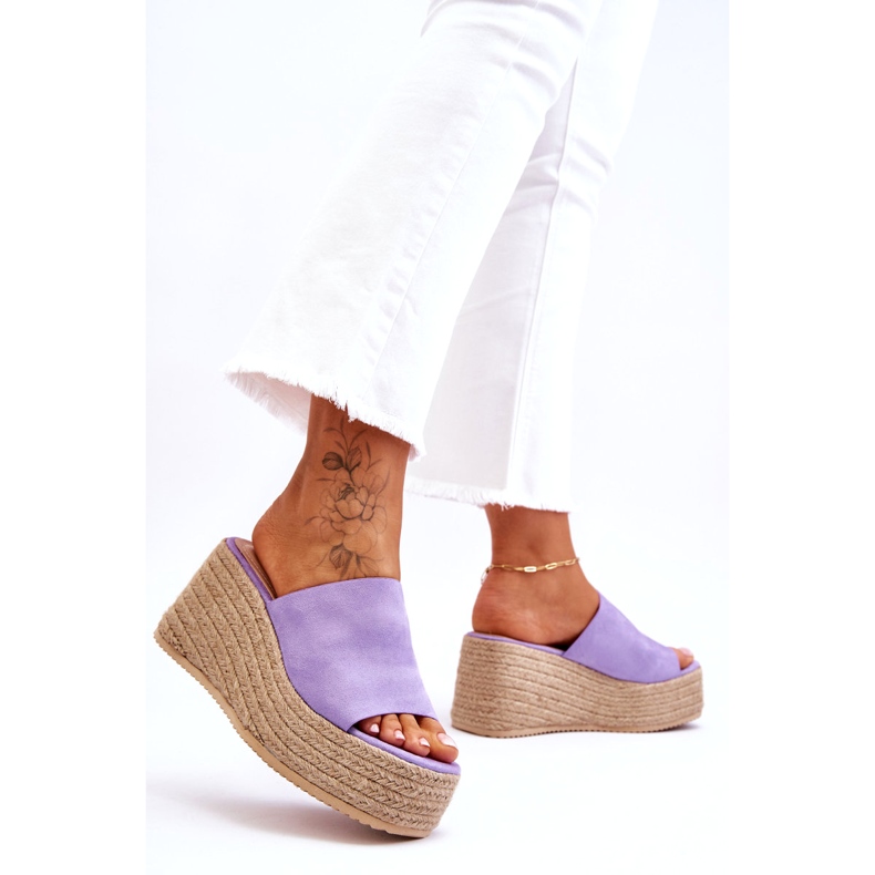 STEPHAN Pantuflas Mujer Cuña Y Plataforma Morado Ysabel violeta 1
