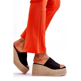 FS1 Pantuflas Mujer Cuña Y Plataforma Negro Ysabel 4