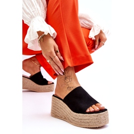 FS1 Pantuflas Mujer Cuña Y Plataforma Negro Ysabel 5