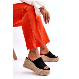 FS1 Pantuflas Mujer Cuña Y Plataforma Negro Ysabel 6