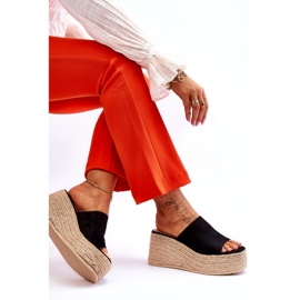 FS1 Pantuflas Mujer Cuña Y Plataforma Negro Ysabel 7 FS1 Pantuflas Mujer Cuña Y Plataforma Negro Ysabel 7