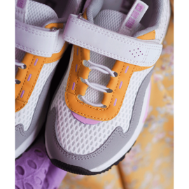 Deportivas Infantiles Con Velcro Big Star JJ374257 Blanco y Amarillo multicolor 8