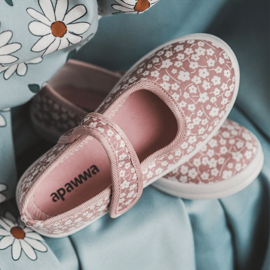 Bailarinas Infantiles Con Velcro Estampado Selah Rosa rosado 7