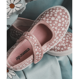 Bailarinas Infantiles Con Velcro Estampado Selah Rosa rosado 8