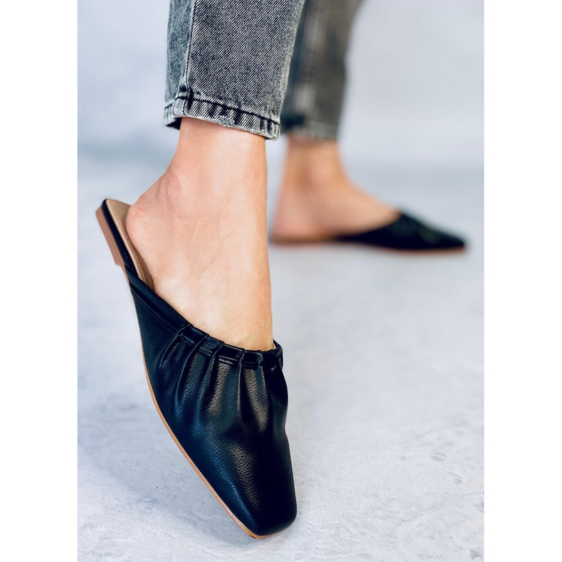 BM Zapatillas de casa elegantes para mujer Presley Negro 1