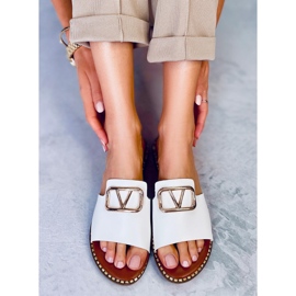 BM Pantuflas mujer Tonya White blanco 2