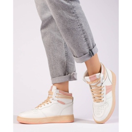 Deportivas altas de mujer Shelovet blancas blanco 6