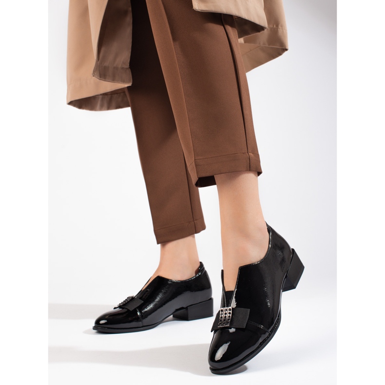 W. Potocki Zapatos de tacón elegantes lacados Potocki negro 1