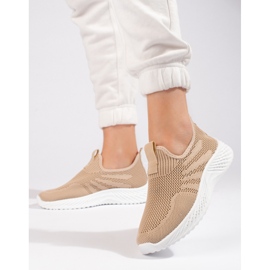 Zapatos deportivos calados de mujer Shelovet beige 2 Zapatos deportivos calados de mujer Shelovet beige 2