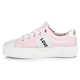 Kylie Zapatillas con plataforma Love &amp; Peace rosado 2