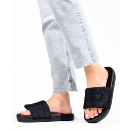 Pantuflas de mujer Shelovet negras con velcros negro 4