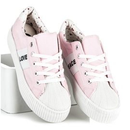 Kylie Zapatillas con plataforma Love &amp; Peace rosado 4