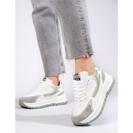 Zapatillas de mujer con suela gruesa Shelovet blanco. 3