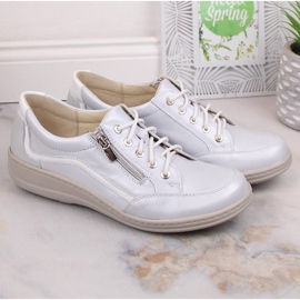 Zapatos plata cuña mujer piel Helios 411 6