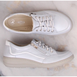 Zapatos plata cuña mujer piel Helios 411 8