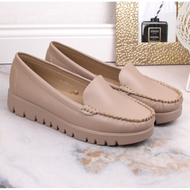 Mocasines de mujer en la plataforma beige Potocki YQ21020 3