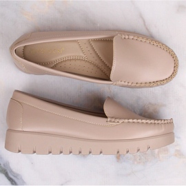 Mocasines de mujer en la plataforma beige Potocki YQ21020 5