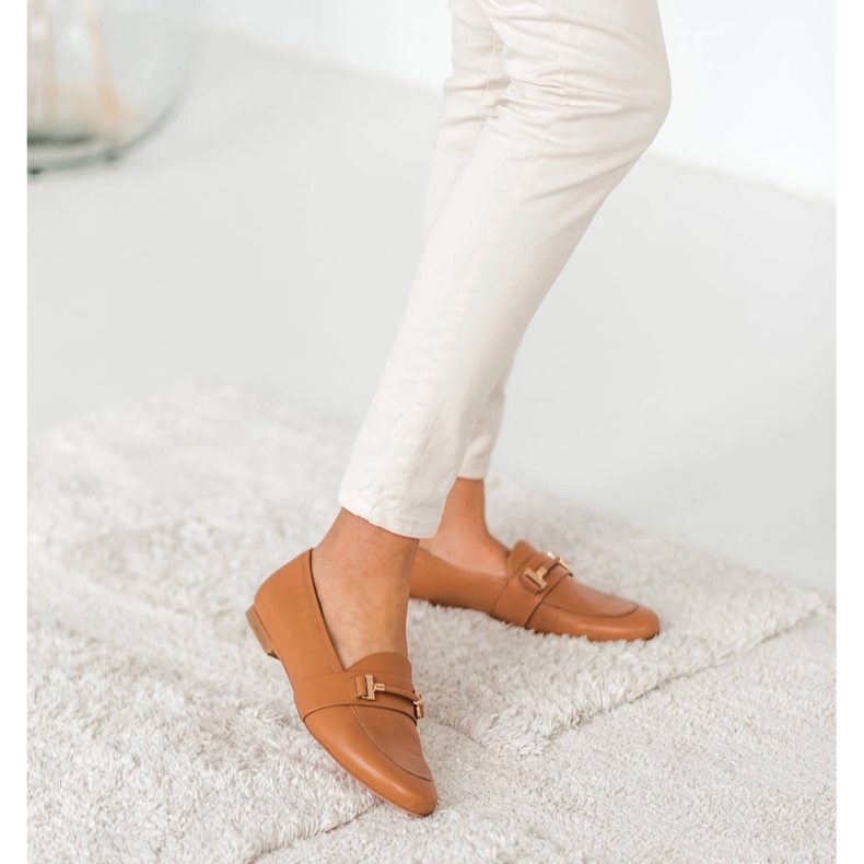 Marco Shoes mocasines dorados marrón 1