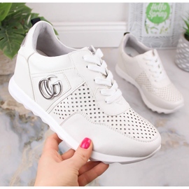 Deportivas mujer con cuña oculta blanco Jezzi ASA170-11 4