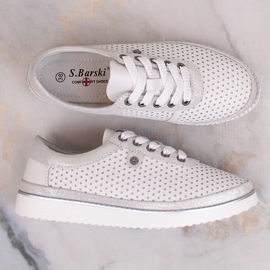 Deportivo mujer cómodo piel blanco S.Barski LR29558 7