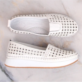 Zapatos mujer calados con elástico blanco T.Sokolski VU85LAS 4