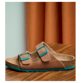 Chanclas Birkenstock Arizona Bs Jr 1023406 marrón 6