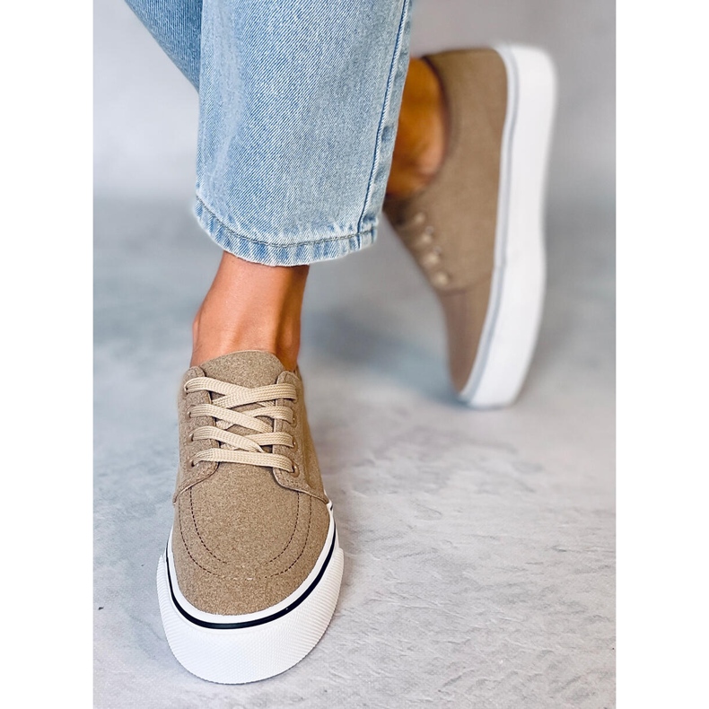 Zapatillas de mujer Ming Khaki beige 2 Zapatillas de mujer Ming Khaki beige 2