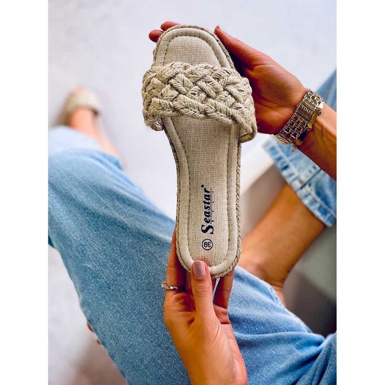 BM Zapatillas de casa de mujer Erika Beige 2