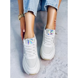 BM Zapatillas blancas con cuña Mcbride blanco 4