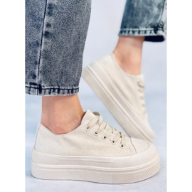 BM zapatillas Curtis beige con plataforma 3