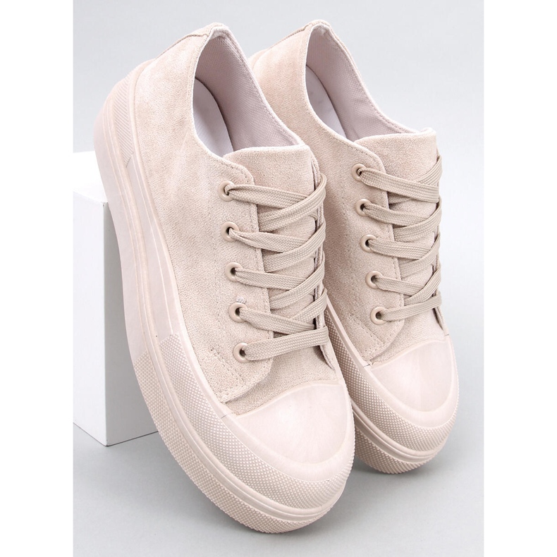 BM zapatillas Curtis beige con plataforma 1