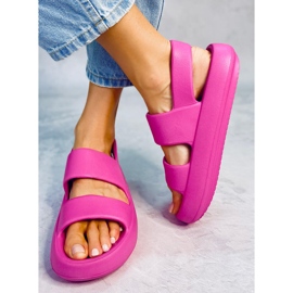 PA1 Sandalias Goma Boddie Fucsia rosa 1