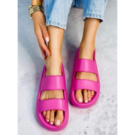 PA1 Sandalias Goma Boddie Fucsia rosado 3