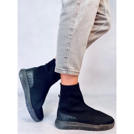 Zapatillas estilo calcetín Ervin Black negro 2