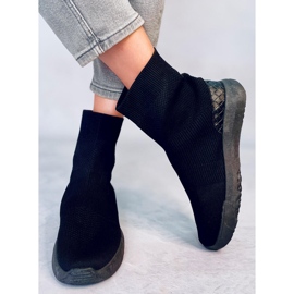 Zapatillas estilo calcetín Ervin Black negro 3