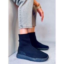 Zapatillas estilo calcetín Ervin Black negro 4