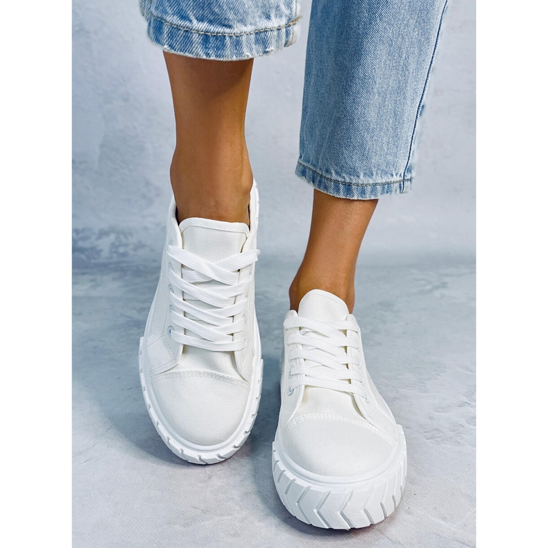 PA1 Deportivas de mujer con plataforma Hampton White blanco 1