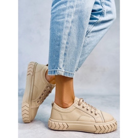 PA1 Deportivas de mujer con plataforma Hampton Khaki beige 2