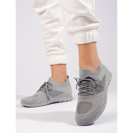 W. Potocki Zapatillas deportivas de mujer caladas ligeras Potocki gris. 6