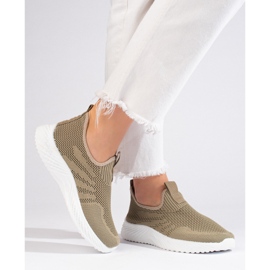 Zapatos deportivos calados de mujer Shelovet verde 2 Zapatos deportivos calados de mujer Shelovet verde 2