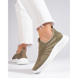 Zapatos deportivos calados de mujer Shelovet verde 3