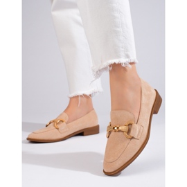 Seastar Mocasines mujer Shelovet ante beige 3