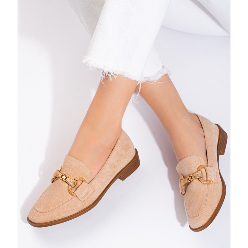 Seastar Mocasines mujer Shelovet ante beige 2