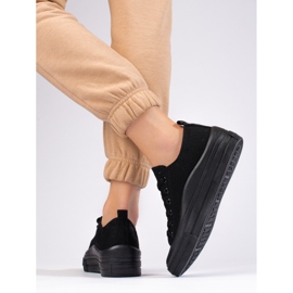 Deportivas mujer plataforma Shelovet negro 2