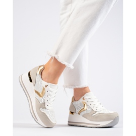 Zapatillas cuña mujer Shelovet beige 2