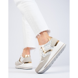Zapatillas cuña mujer Shelovet beige 3